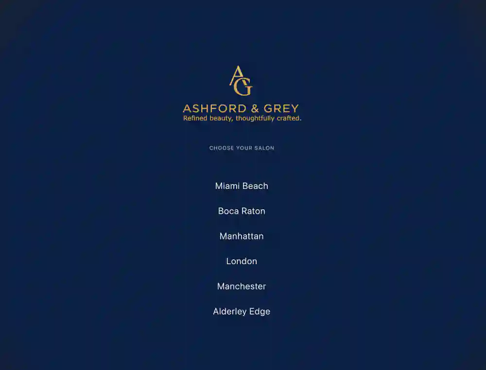 Ashford & Grey homepage screenshot