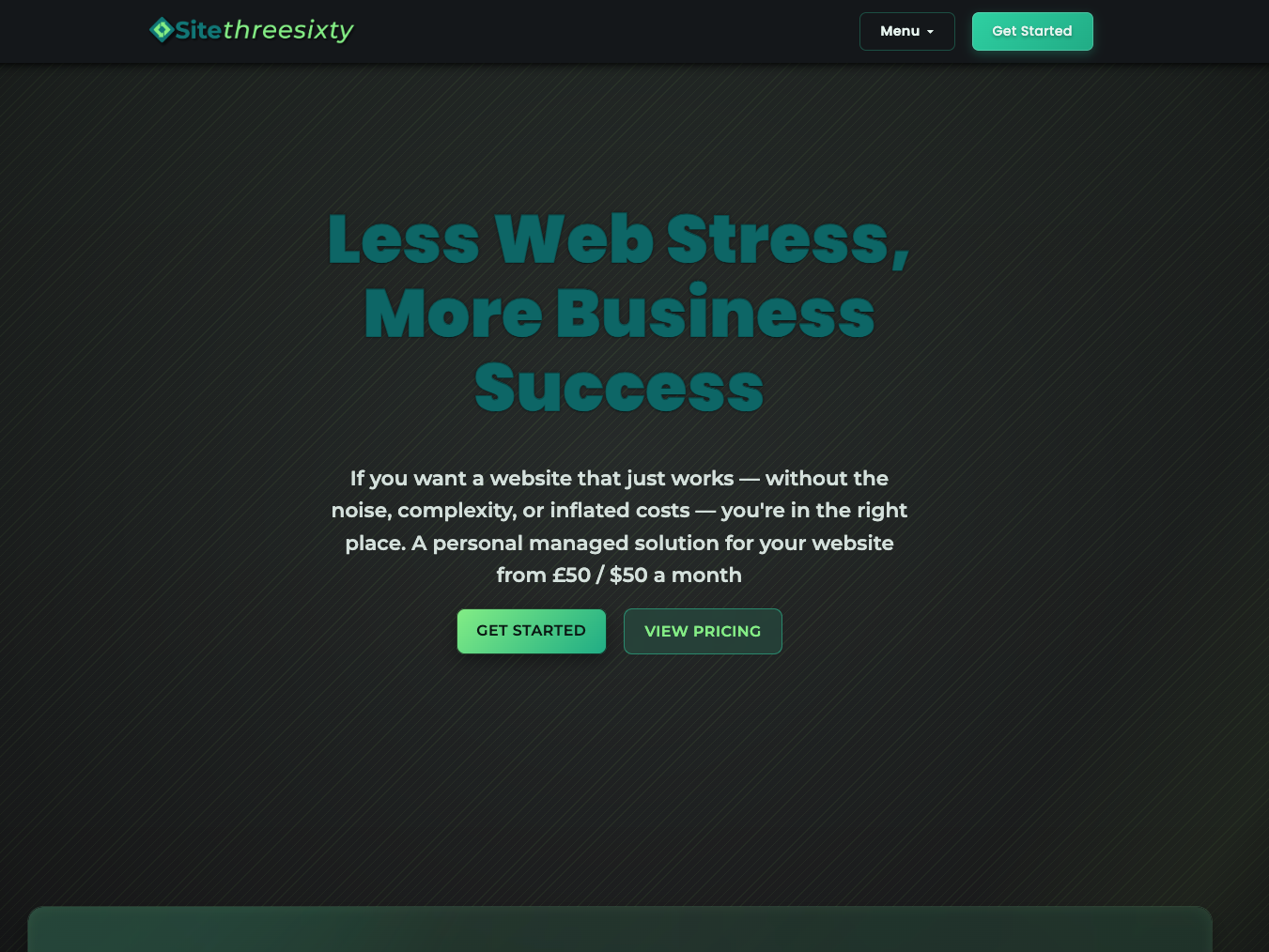 Sitethreesixty homepage screenshot